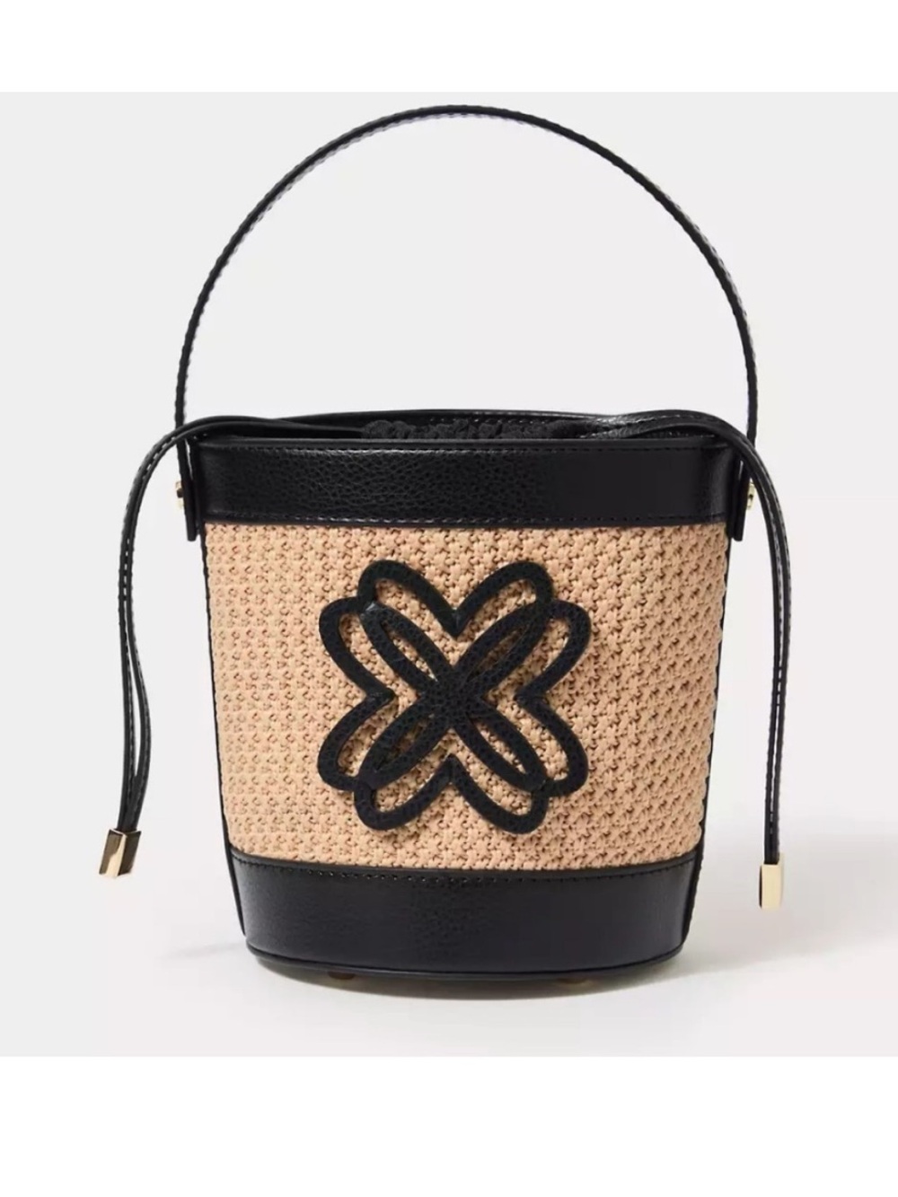 Lilly Pulitzer Malia Raffia Natural Straw Bucket Crossbody “Sunbaked Tan” - Picture 9 of 12